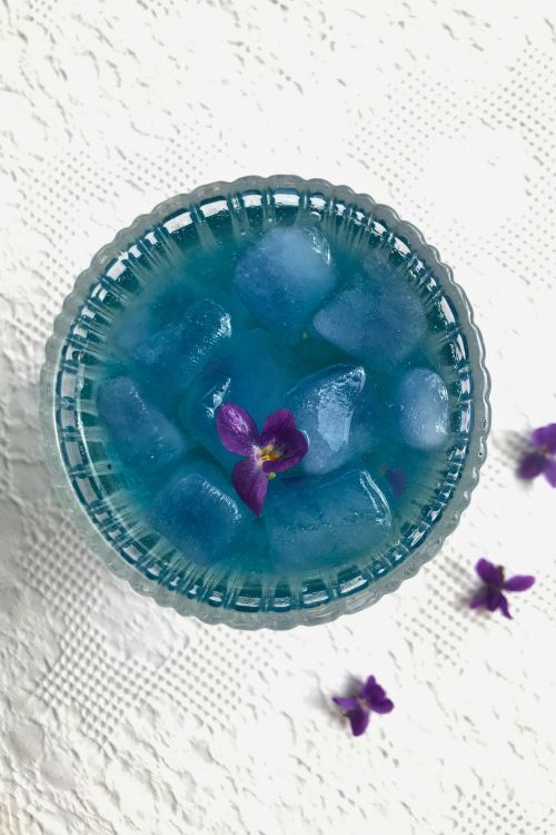 glaçons à la violette